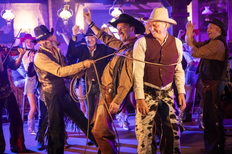 Cowboys & Cowgirls tijdens spotopnames van Wild Wild West-editie van Het Schlagerfestival